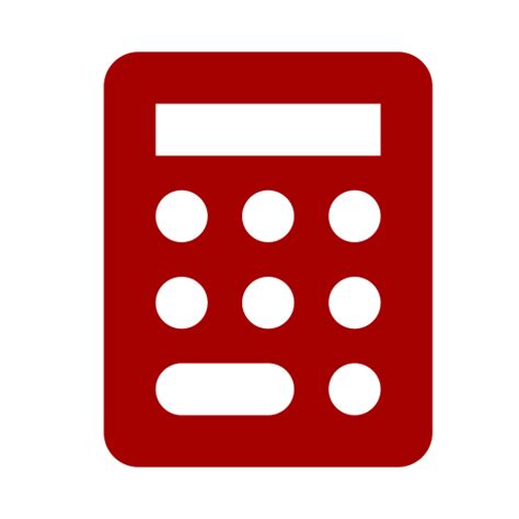Red Calculator Icon Png Symbol
