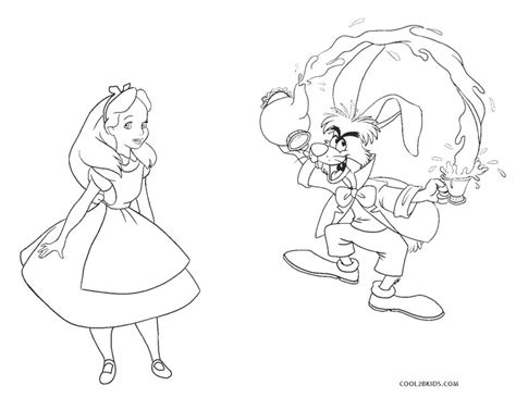 Dibujos de Alicia en el país de las maravillas para colorear Páginas