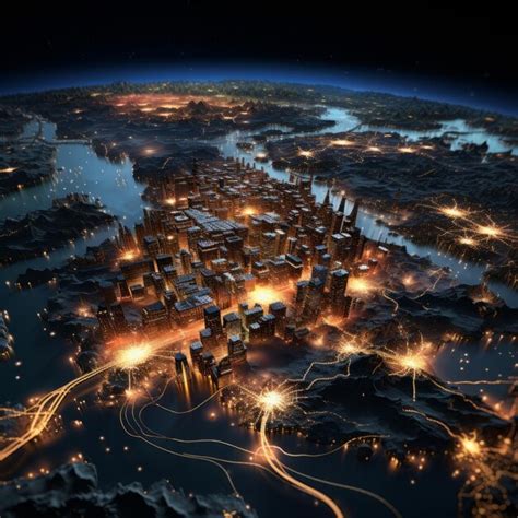 Premium Ai Image Europe At Night And Cities And Lights Elements Of