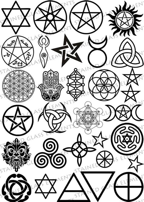 Ceramic Decals Wicca Ceramic Decals Sepia Decals Pentacle Pentagram