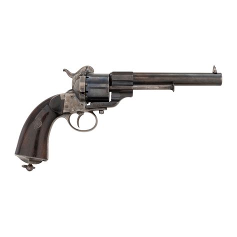 Very Fine Early Production Lefaucheux Model 1854 12mm Pin Fire Revolver