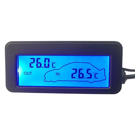 Dc12v Digital Thermometer Car Thermometer Backlight Mini Thermometer