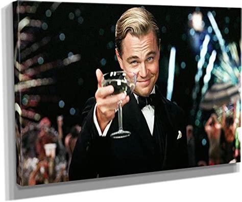 The Great Gatsby Leonardo Dicaprio Canvas Wall Art Framed Print Various Sizes
