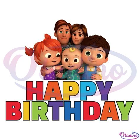 Happy Birthday Cocomelon Cake Topper Png Digital File Printable
