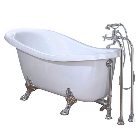 Bathroom sink lights yurimariscal co. MAAX Daydream Chrome Clawfoot Bathtub in White | The Home ...