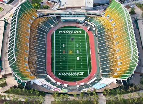 Aerial Photo Commonwealth Stadium Edmonton Ab