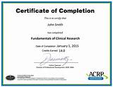 Clinical Trials Certificate Online Images