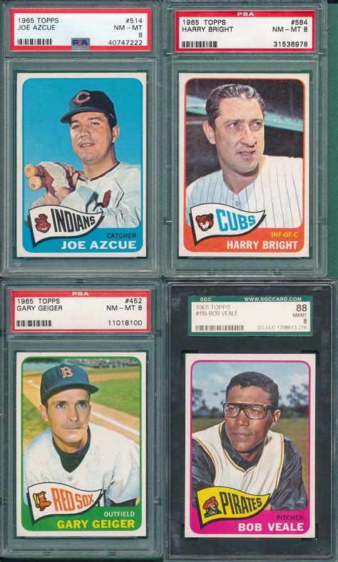 Lot Detail 1965 Topps Lot Of 4 W 584 Bright Psa 8 High