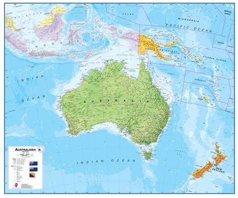 Mapa De Australia Y Nueva Zelanda Australia Mapa De Nueva Zelanda