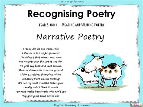 Narrative Poem Examples For Kids