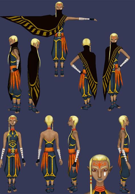 Impa Zelda Impas Set Of Traditional Art From The Hyrule History