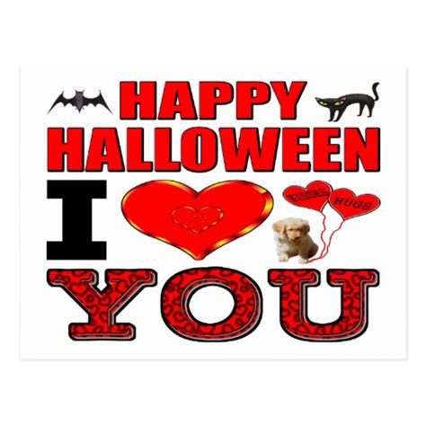 Happy Halloween I Love You Postcard Zazzle