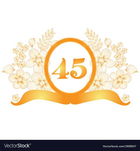 45th Anniversary Banner Royalty Free Vector Image