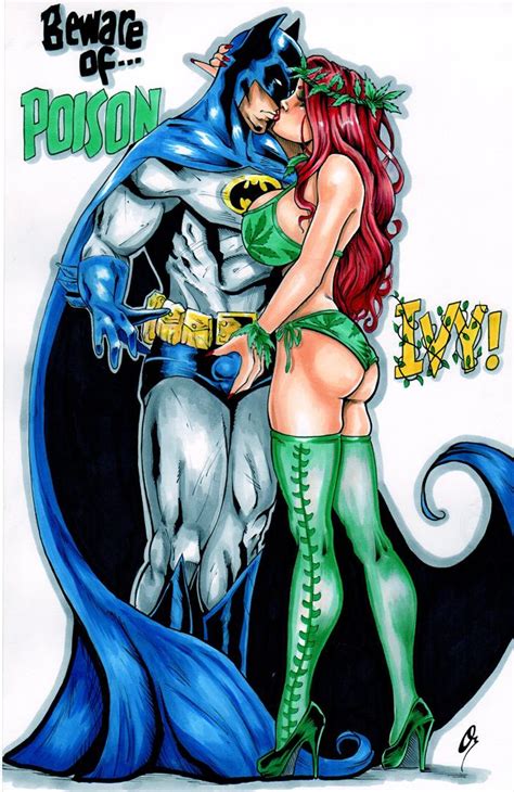Rule 34 Batman Batman Series Bulge Grab Dc Grabbing Penis Kissing Orville Poison Ivy Red