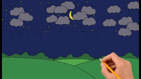 How To Draw A Night Sky Really Easy Drawing Tutorial Easy Drawings