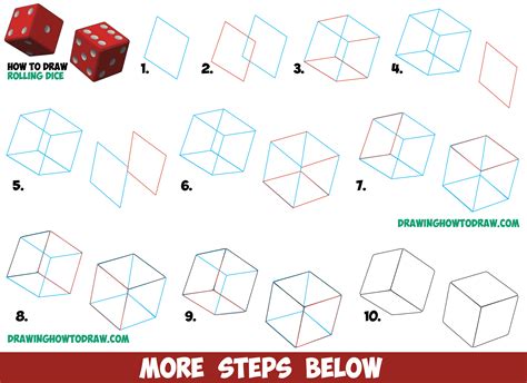 How you start will depend on the angle you will be viewing your you can also take this a step further and add some thickness to your cube by adding some additional lines to your drawing. How to Draw Dice Rolling or Being Rolled with Easy Step by ...