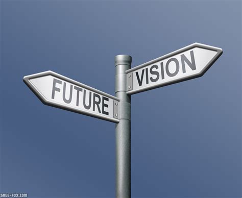 Future Vision Road Sign On Blue Background Sagefox Powerpoint Images