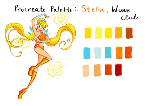 Procreate Palette Stella Winx Club Inspired Color Scheme Etsy