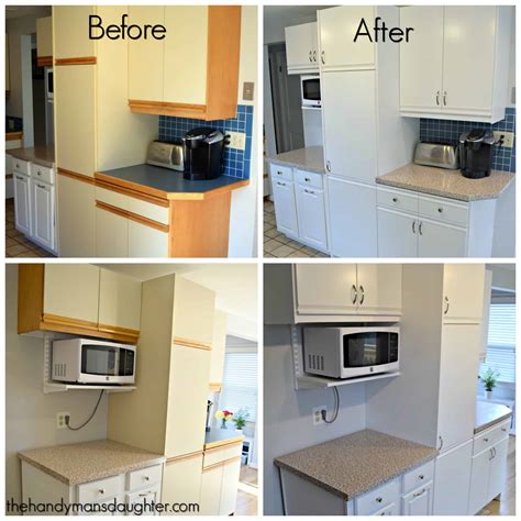Tips For Updating Melamine Cabinets With Oak Trim The Handymans Daughter