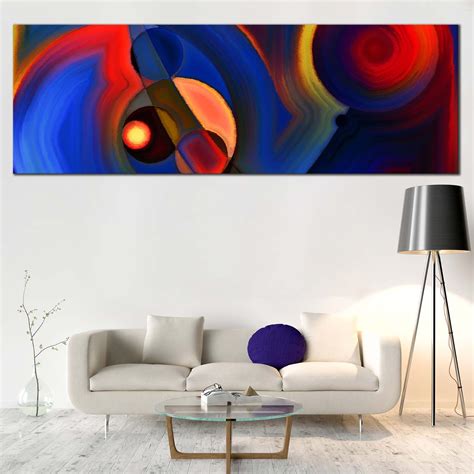 Abstract Composition Canvas Wall Art Modern Circular Shapes Canvas Pr