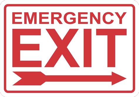 Printable Emergency Exit Signs