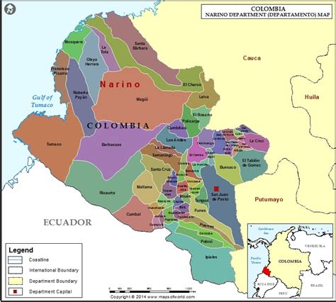 Narino Colombia Map