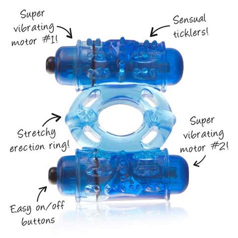O Wow Double Wammy Waterproof Vibrating Ring Christian Sex Toy Store