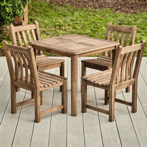 Hardwood Outdoor Table And Chairs Set Budget Range Ideal For Pubs