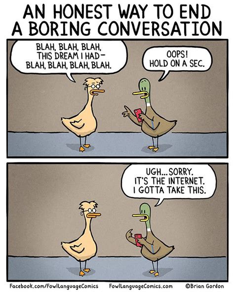 How To End A Conversation Imgur Funny Memes Fowl Language Comics