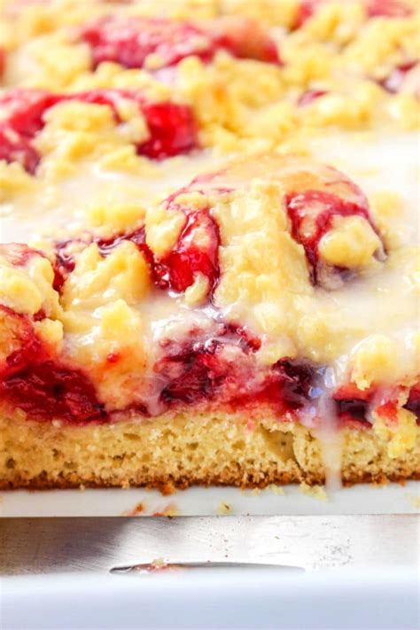 Easy Cake Mix Cherry Coffee Cake With Pie Filling