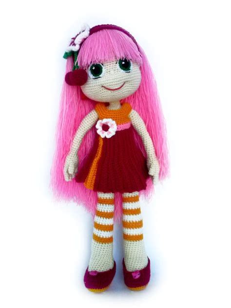 Pink Doll Handmade Doll Crochet Doll Home Decoration Handmade Toy