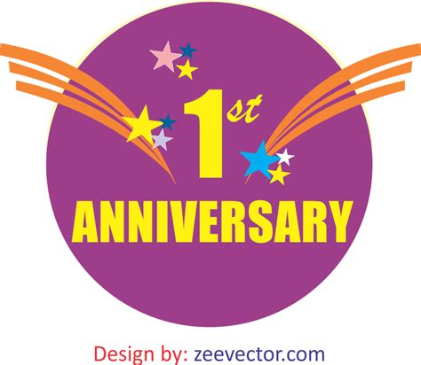 1st Anniversary Logo Vector Free Download Free Vector Design Cdr