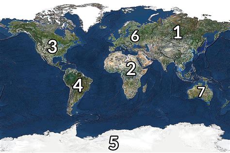 The Continents Ranked By Size And Population