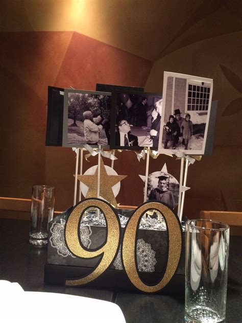 Milestone Birthday Party Centerpiece 90th Birthday Decorations