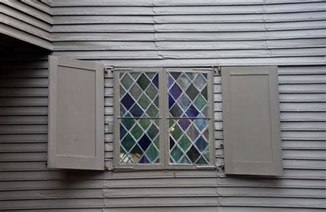 Another Leaded Casement Window With Shutters Clippix Etc