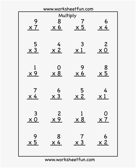 Printable Multiplication Worksheets Grade 4