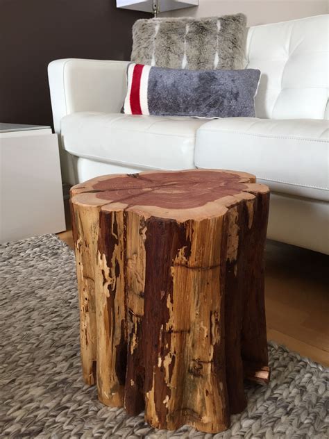 11 natural wood tree stump hairpin coffee table (w/ clear finish) yianniwoodcrafts. Stump Side Table, Log Tables, Rustic Tables, Tree Trunk ...
