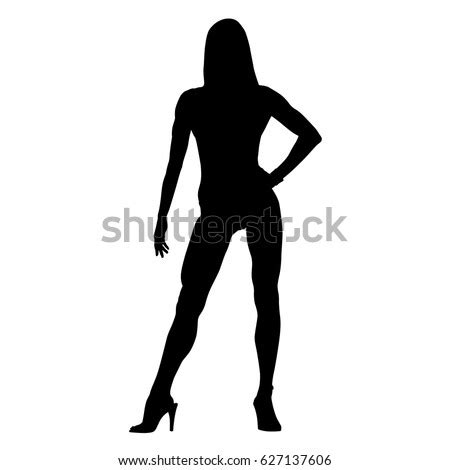 Sexy Fitness Woman Standing On High Stockvector Rechtenvrij Shutterstock