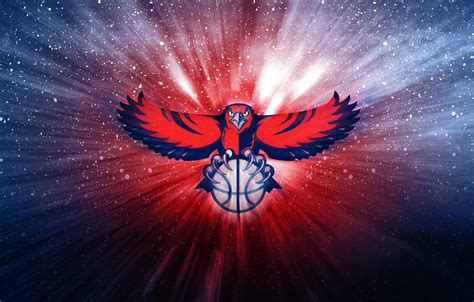 Jordan brand's jumpman logo, located at the right jersey strap is a daring addition to. Wallpaper The ball, Basketball, Background, Hawks, Atlanta Hawks, NBA. Logo images for desktop ...