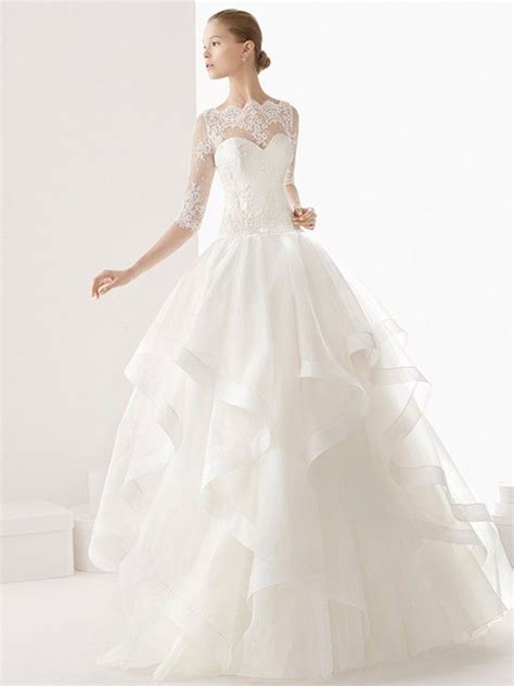 Finden sie ihr perfekte brautkleid bei uns. Duchesse-Linie Schlägereau-Kragen Hof-Schleppe Organza ...