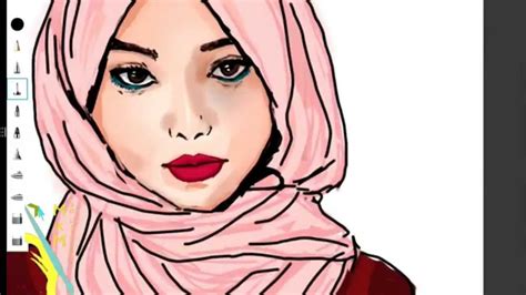 Digital Drawing Hijab Girl Youtube