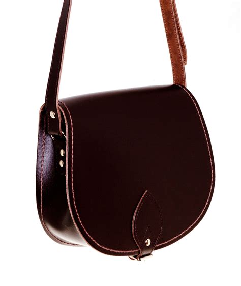 Zatchels Dark Brown Handmade Leather Saddle Bag 2 Sizes
