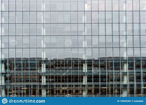 Glass Office Building Facade With Windows Texture Architecture