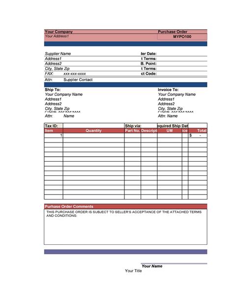 43 Free Purchase Order Templates In Word Excel Pdf