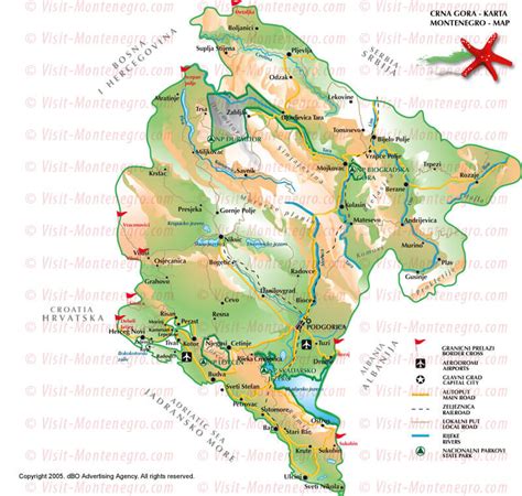 Die montenegro karte vermittelt einen überblick über die geographie des gesamten landes. Montenegro Carte
