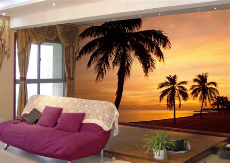 Island Sunset Ds8023 Full Size Large Wall Murals The Mural Store