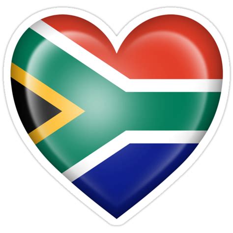 South African Heart Flag Stickers By Jeff Bartels Redbubble