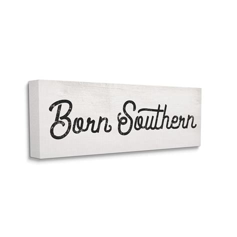 Stupell Industries Born Southern Quaint Country Phrase Retro Typography