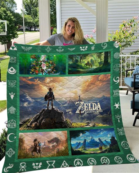 The Legend Of Zelda Quilt Blanket T For Mother Happy Etsy