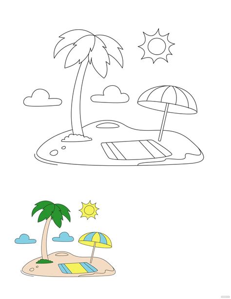 Free Preschool Summer Coloring Page  Pdf